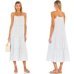 NWT Saylor Posey Railroad Stripe Midi Dress - XS